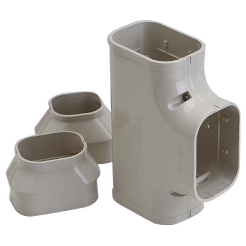 SLIMDUCT - Slimduct Lineset Cover Tee 7.88 in. W X 3 in. H Ivory