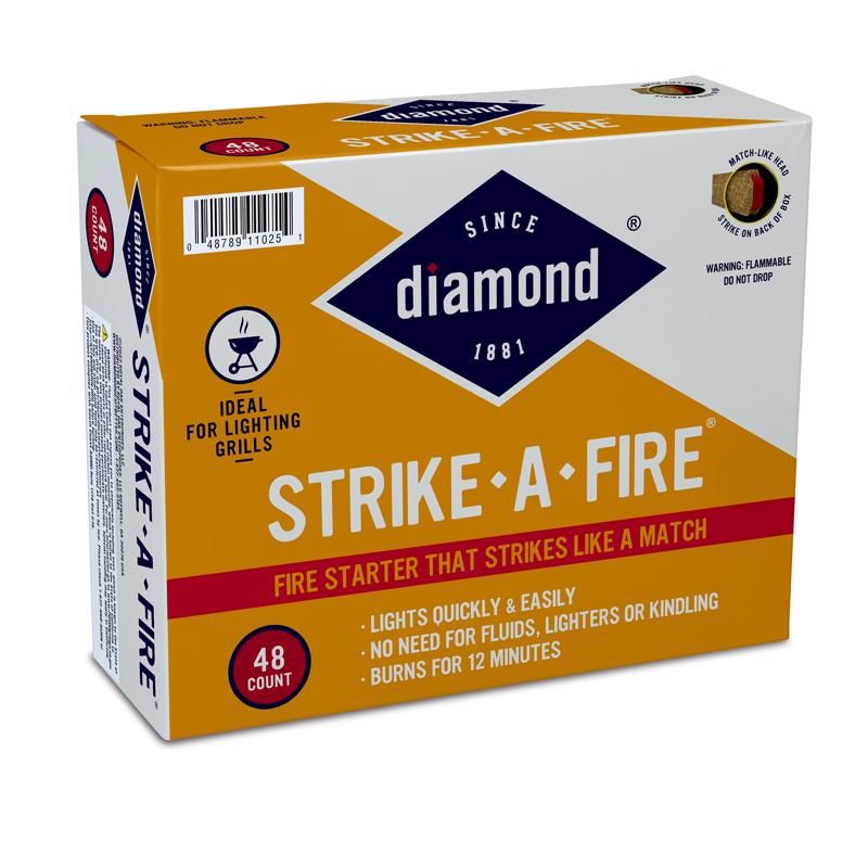 DIAMOND - Diamond Strike-A-Fire Saw Dust Fire Starter 12 min - Case of 8