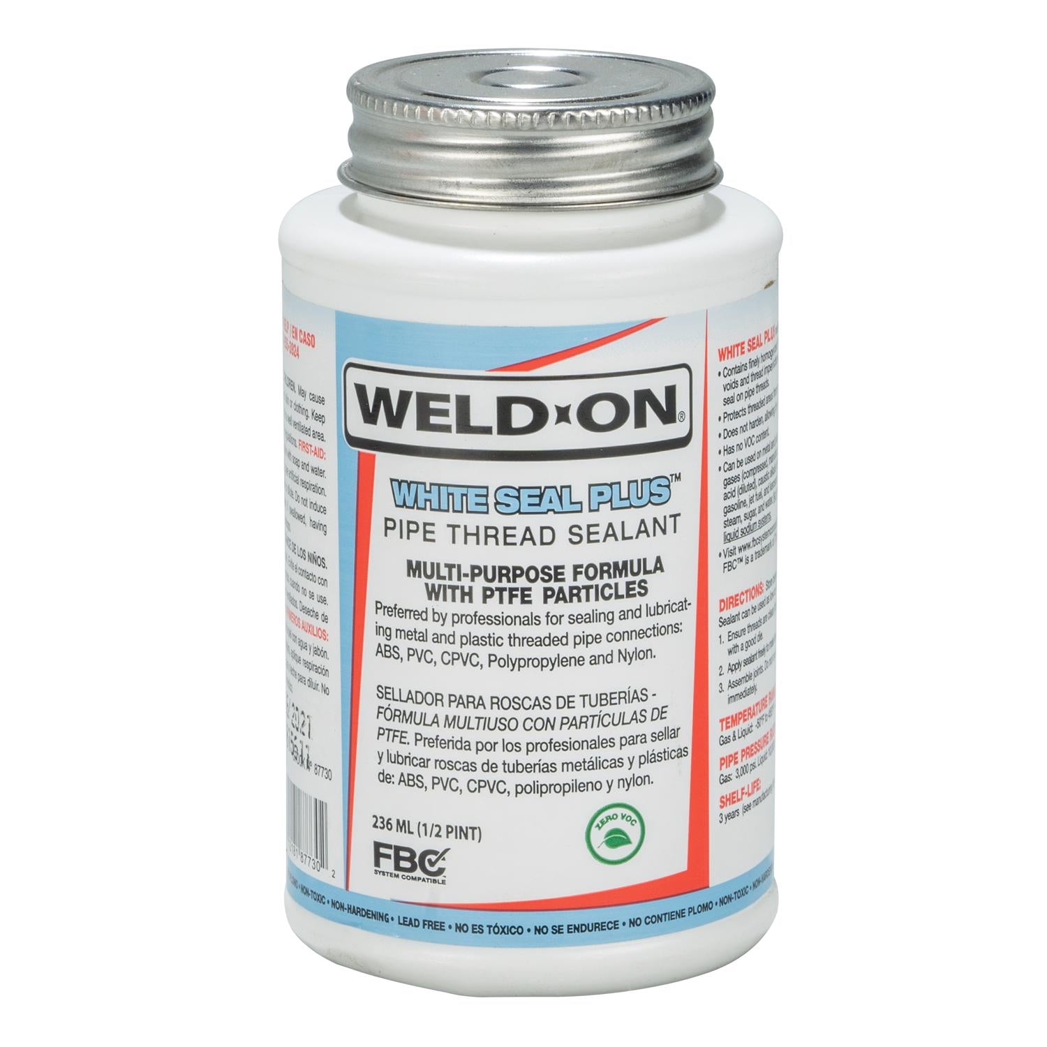 Weld-On White Seal Plus White Pipe Thread Sealant 0.5 pt