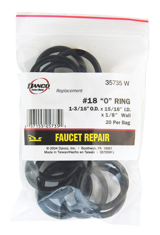 DANCO - Danco 1.19 in. D X 0.94 in. D Rubber O-Ring 20 pk