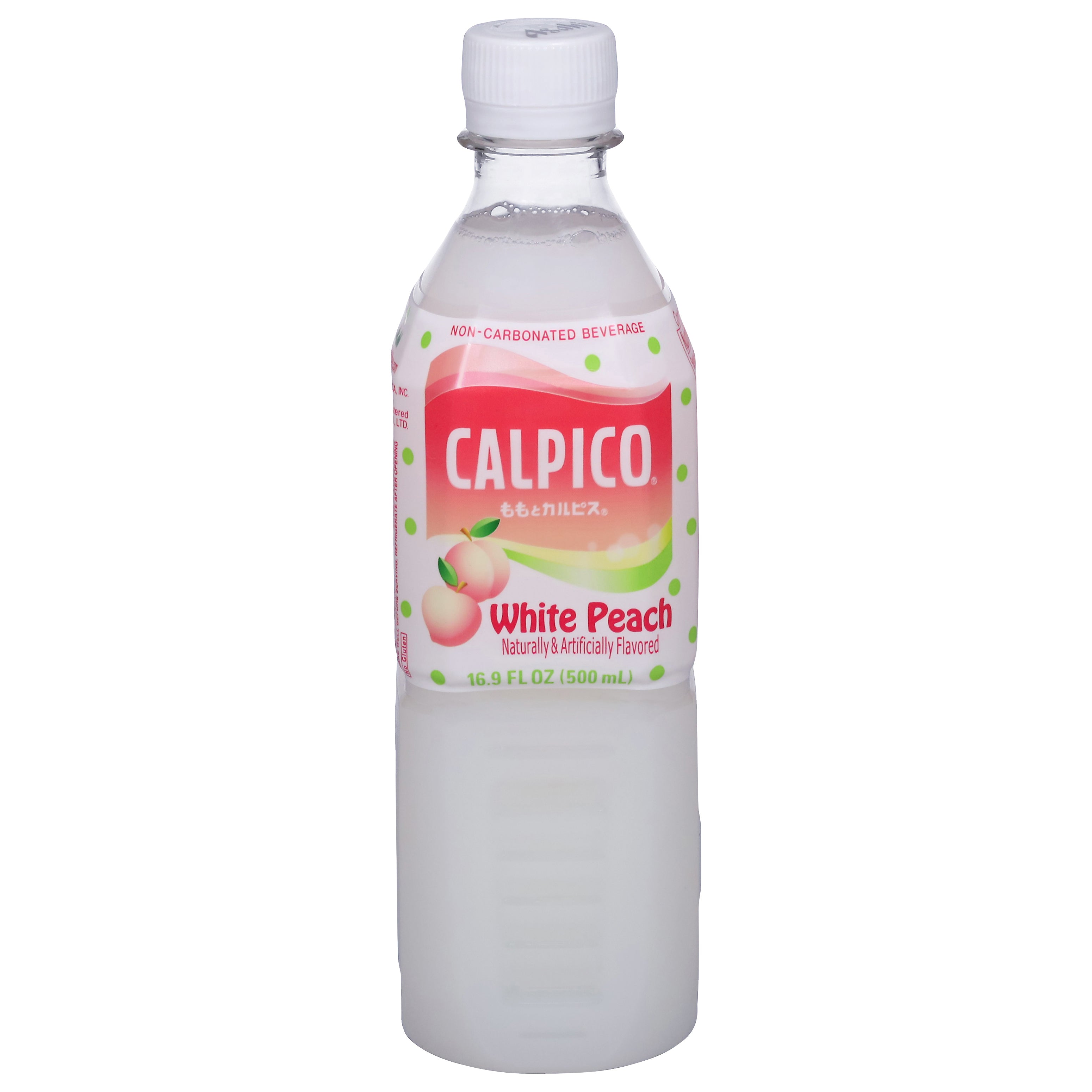 Calpico White Peach Non-Carbonated Beverage 16.9 fl oz - Case of 6
