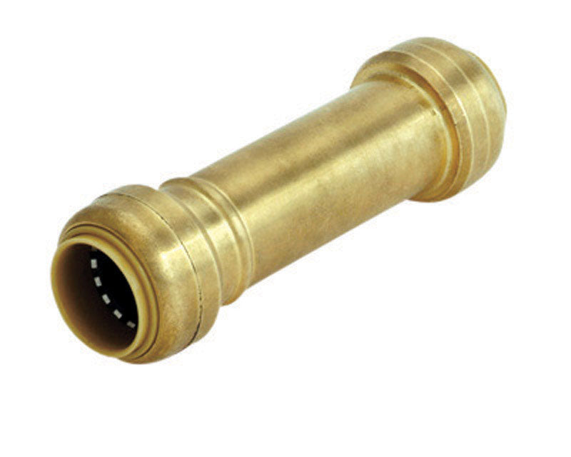 SHARKBITE - SharkBite 1/2 in. Push X 1/2 in. D Push Brass Slip Coupling