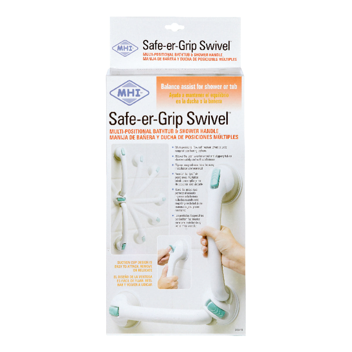 Safe-er-Grip 7.8 in. L Plastic Grab Bar