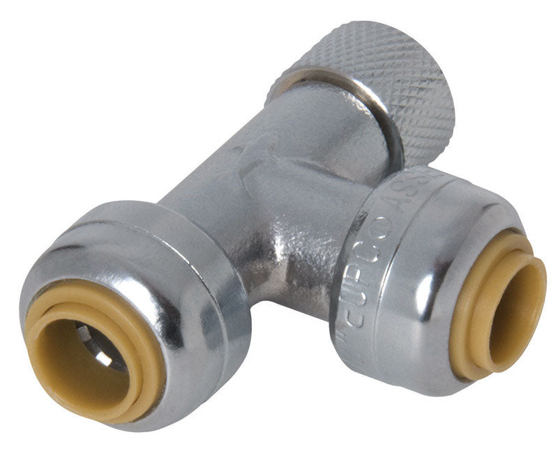 SHARKBITE - SharkBite 1/4 in. PTC X 3/8 in. Brass Stop Valve
