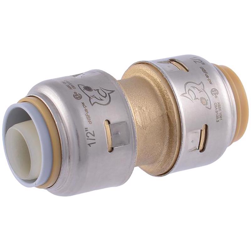 SHARKBITE - SharkBite 1/2 in. Push X 1/2 in. D Push Brass Coupling