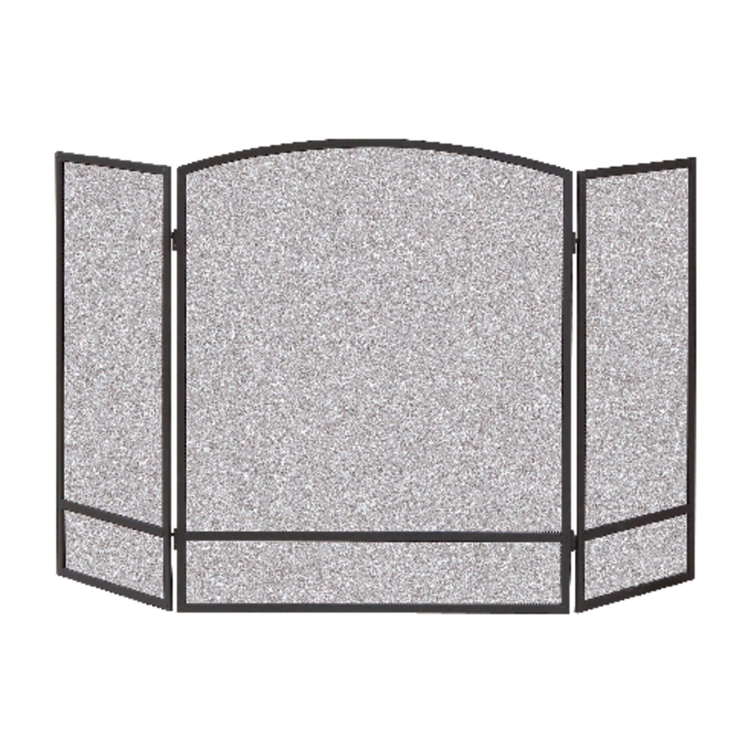 Panacea Black/Gray Matte Steel Fireplace Screen - Case of 2