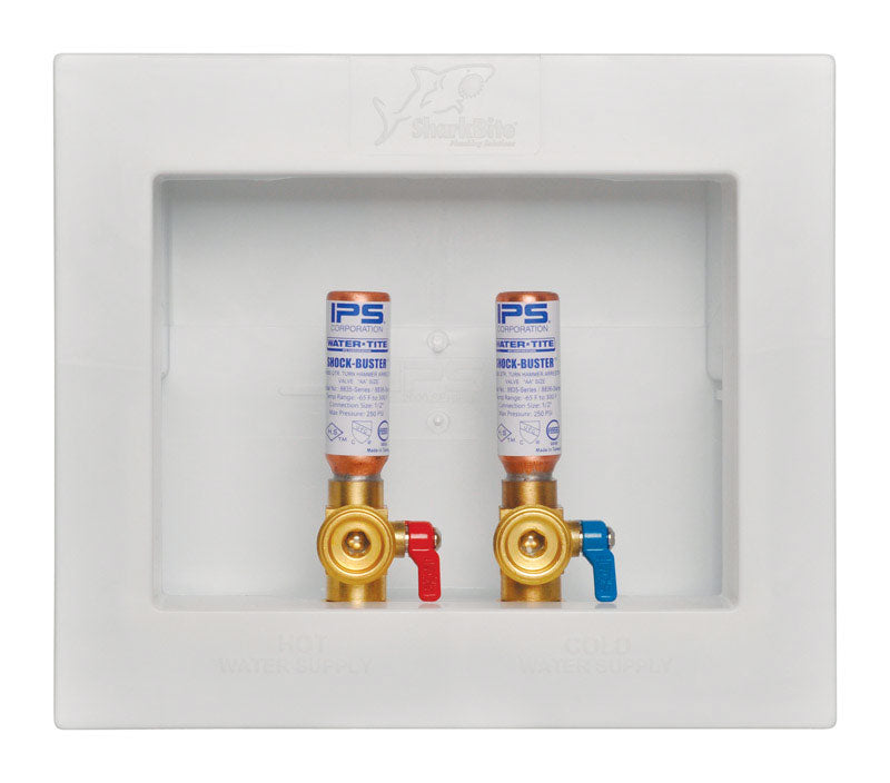 SHARKBITE - SharkBite 1/2 in. D Washing Machine Outlet Box with Hammer Arrestor