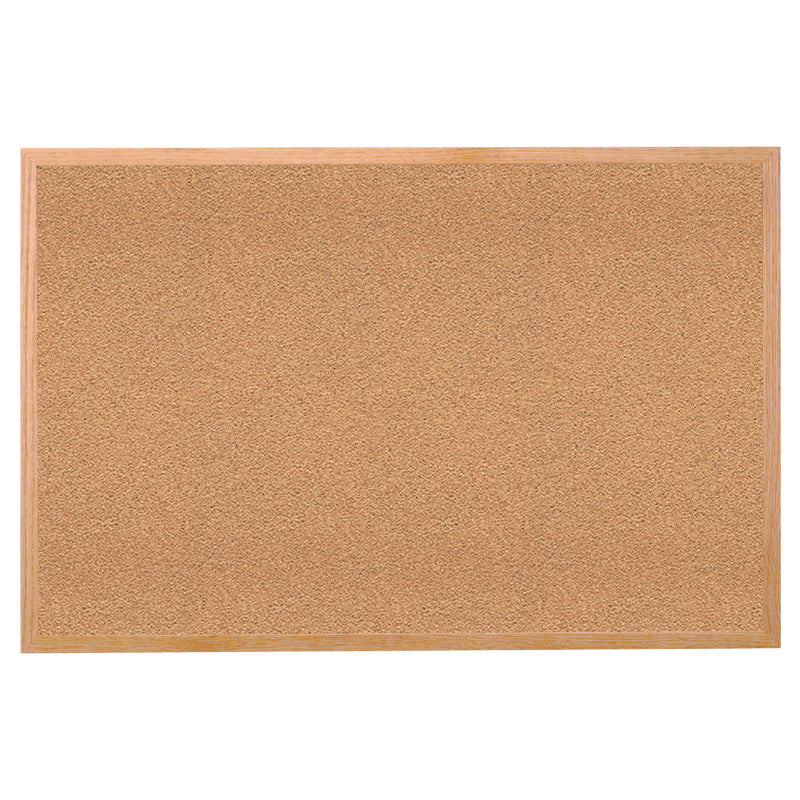 GHENT - Natural Cork Bulletin Board with Wood Frame, 2'H x 3'W