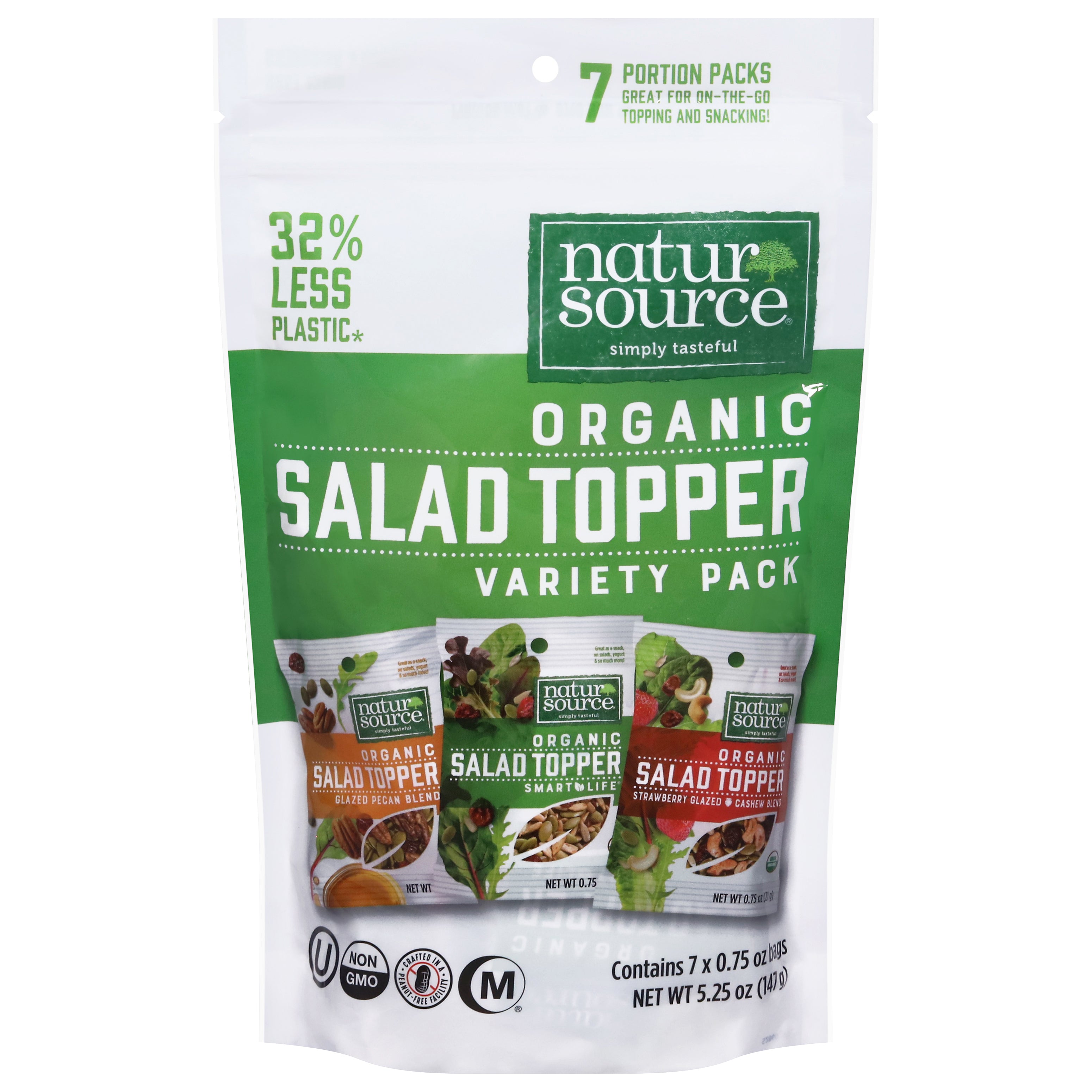 Natursource Organic Salad Topper Variety Pack 7 - 0.75 oz Bags - Case of 8