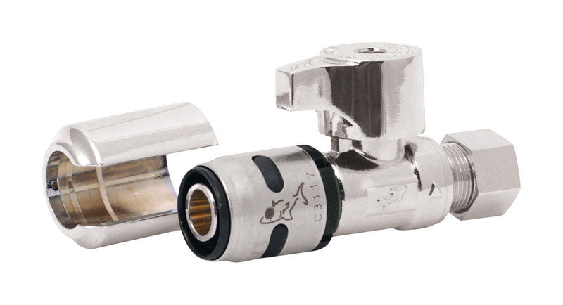 SHARKBITE - SharkBite EvoPEX 1/2 in. Push X 3/8 in. D Compression Brass Straight Stop