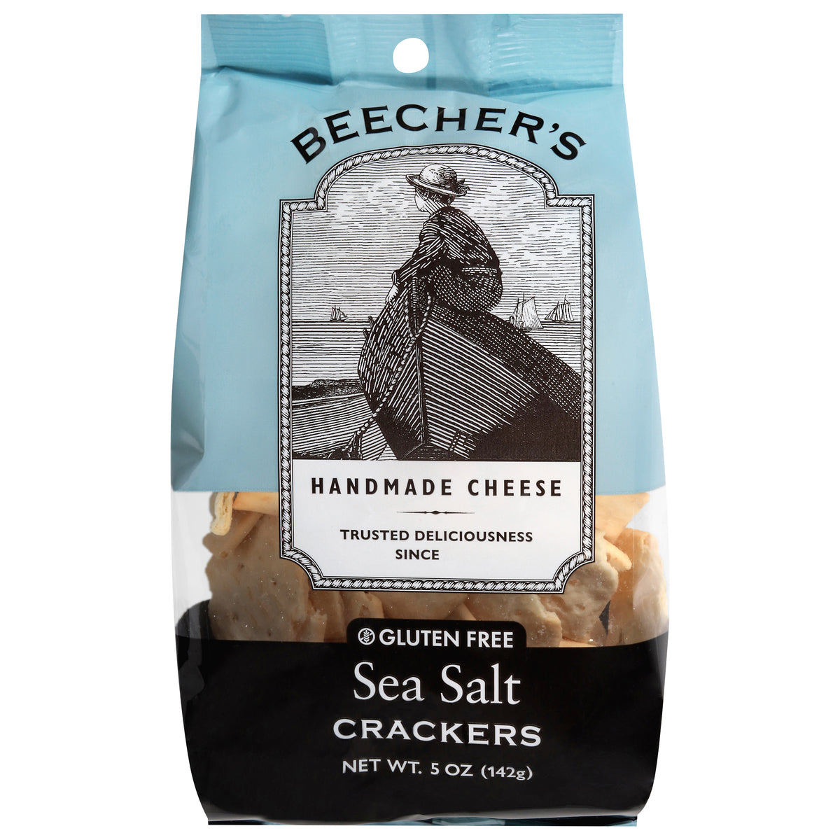 Beecher's Gluten Free Sea Salt Crackers 5 oz - Case of 12