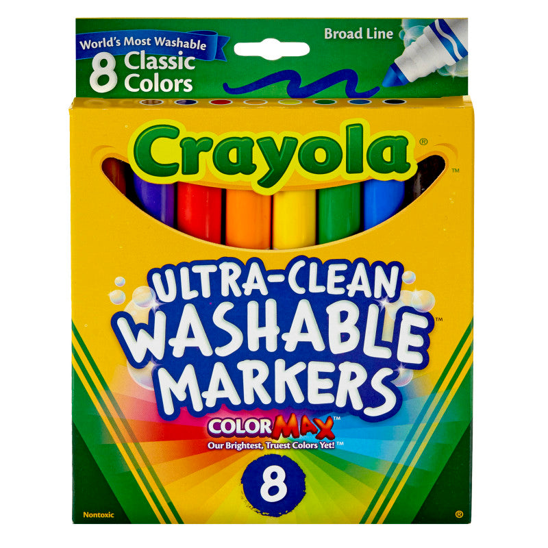 Ultra-Clean Markers, Conical Tip, Classic Colors, 8 Count
