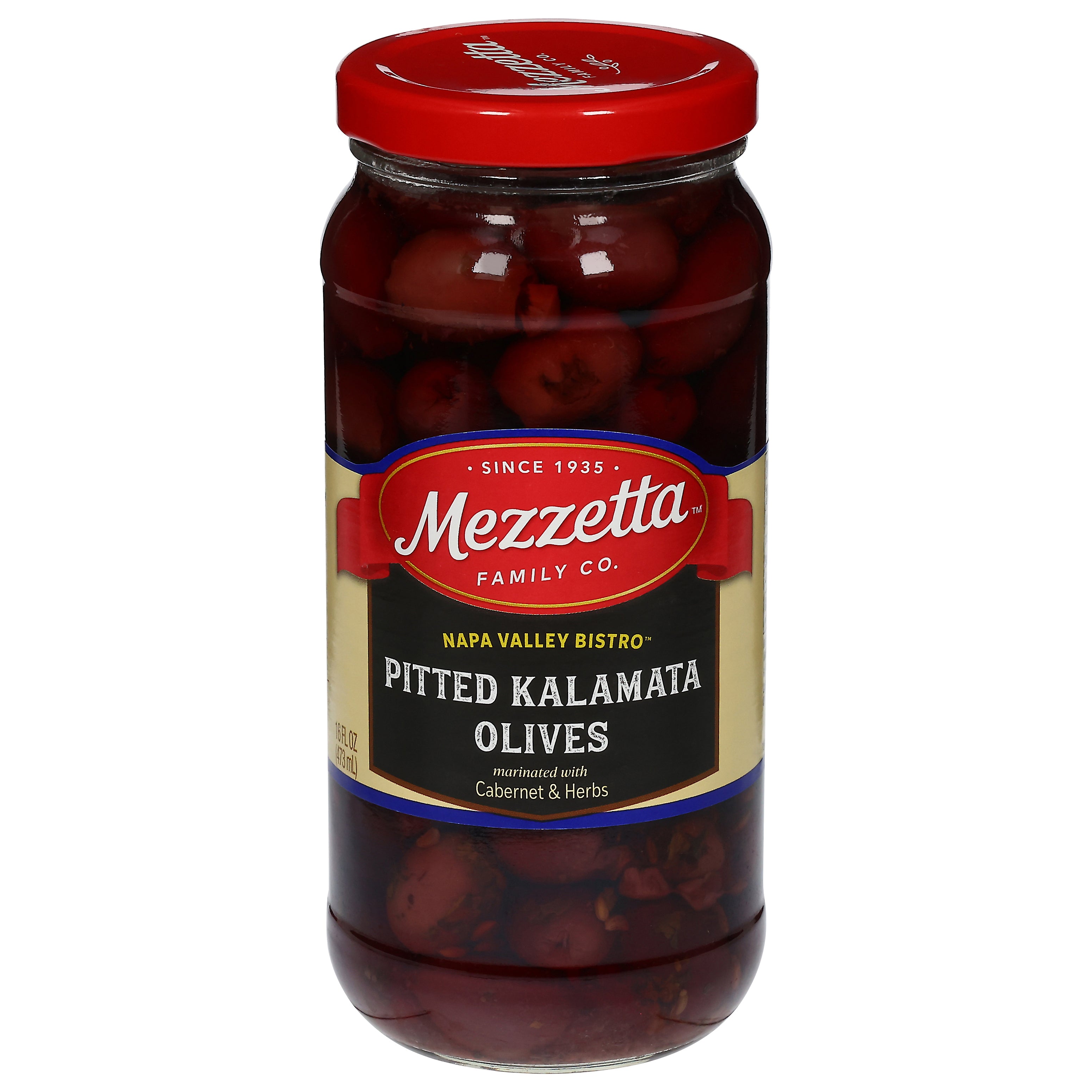Mezzetta Pitted Kalamata Olives 16 fl oz - Case of 6