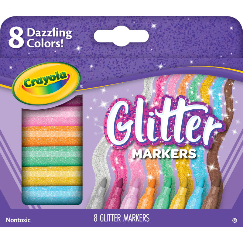 Glitter Markers, Pack of 8