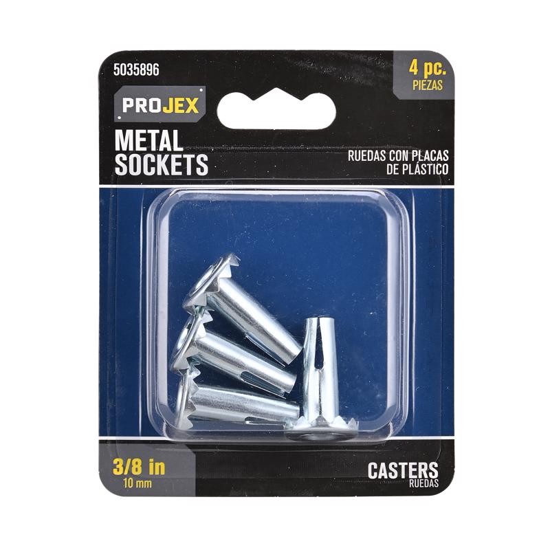 PROJEX - Projex 0 in. D Aluminum Caster Socket 0 lb 4 pk