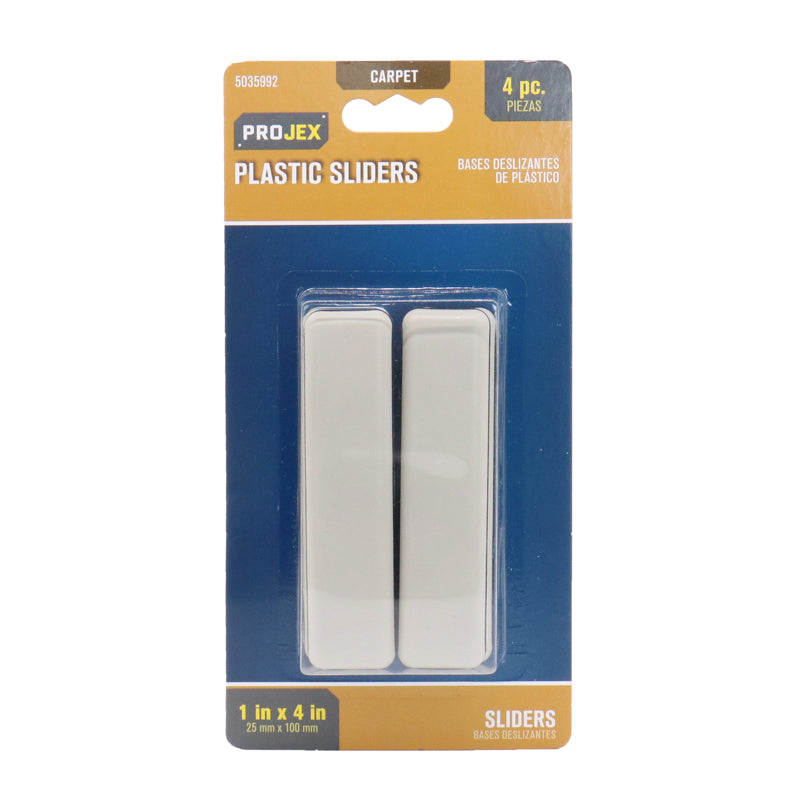 PROJEX - Projex White 1 in. Adhesive Plastic Sliders 4 pk