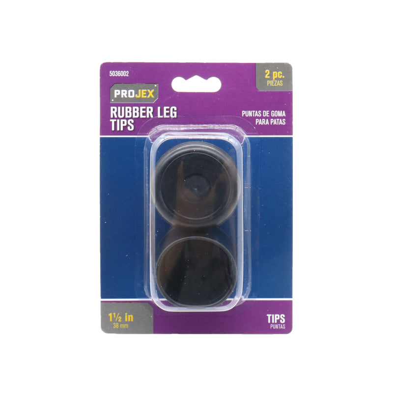 PROJEX - Projex Rubber Leg Tip Black Round 1-1/2 in. W 2 pk