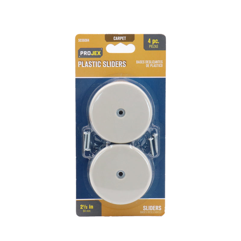 PROJEX - Projex White 7/8 in. Nail-On Plastic Chair Glide 4 pk