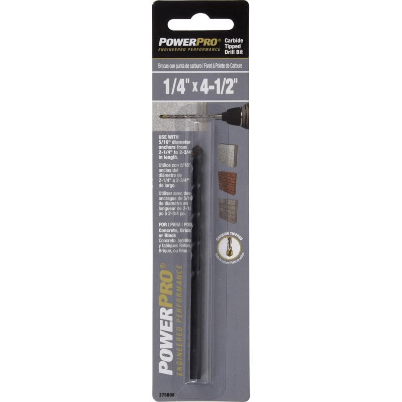 HILLMAN - HILLMAN 1/4 in. X 4-1/2 in. L Carbon Steel Drill Bit 1 pk