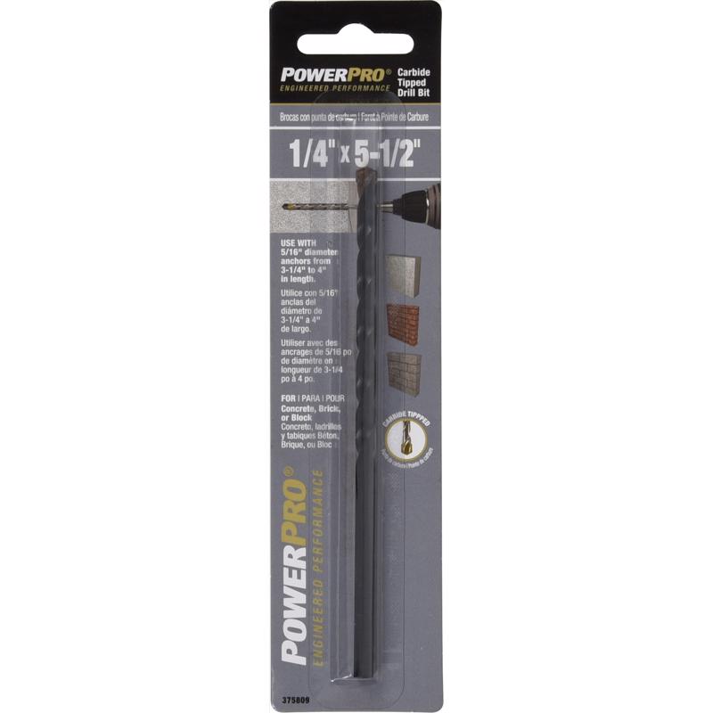 HILLMAN - HILLMAN 1/4 in. X 5-1/2 in. L Carbon Steel Drill Bit 1 pk