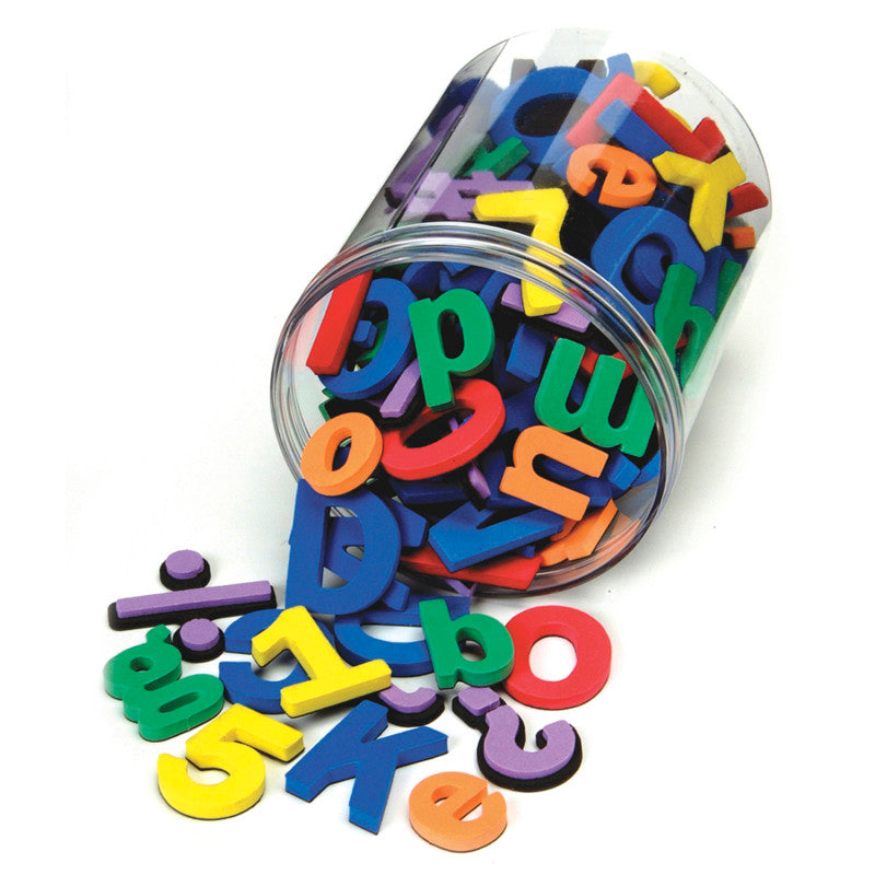 WONDERFOAM - Magnetic Letters, Numbers & Symbols, Assorted Colors & Sizes, 130 Pieces