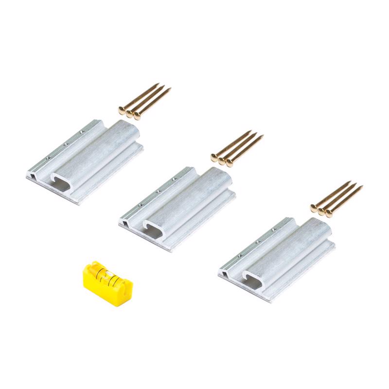 HANGMAN - Hangman Keep It Level Silver Wire-Backed Wall Hanging Kit 30 lb 3 pk
