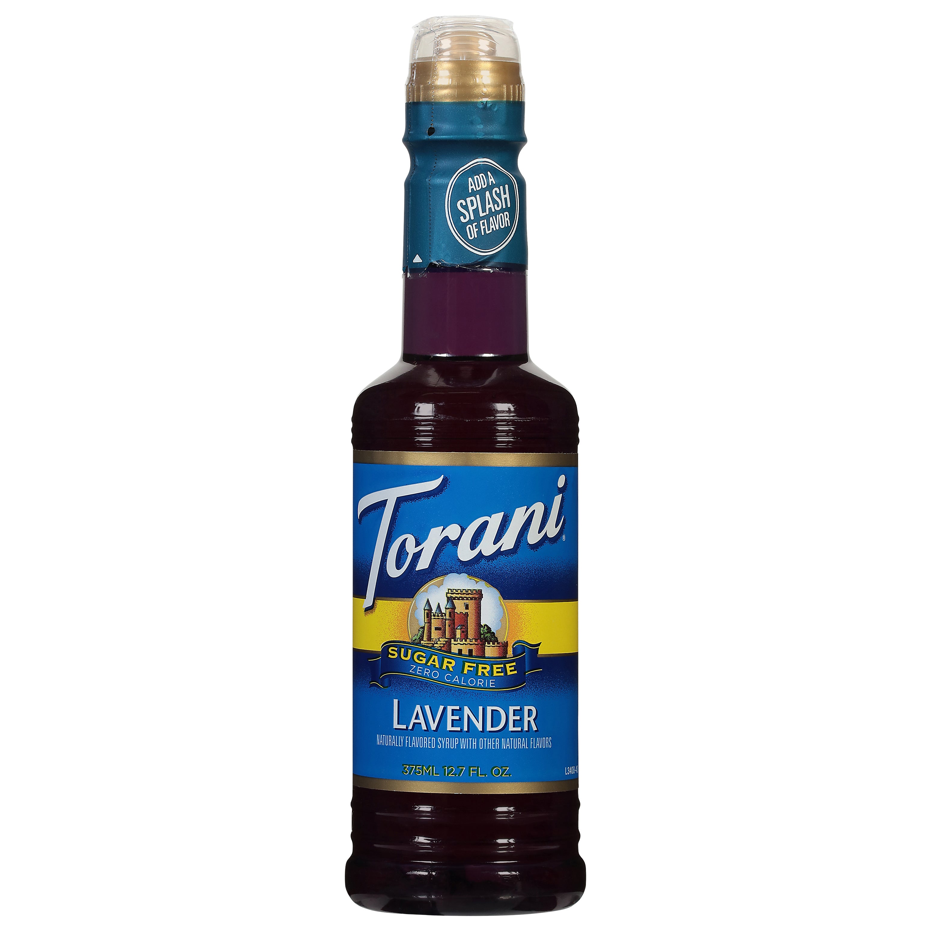 Torani Sugar Free Zero Calorie Lavender Syrup 12.7 fl oz - Case of 4