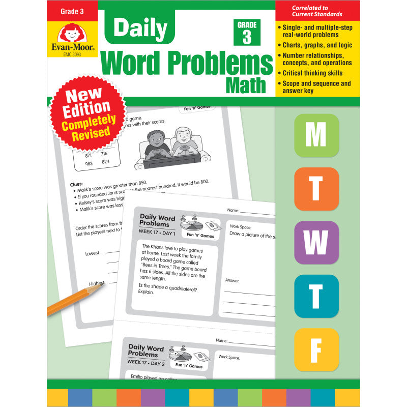 EVAN-MOOR - Daily Word Problems Math, Grade 3