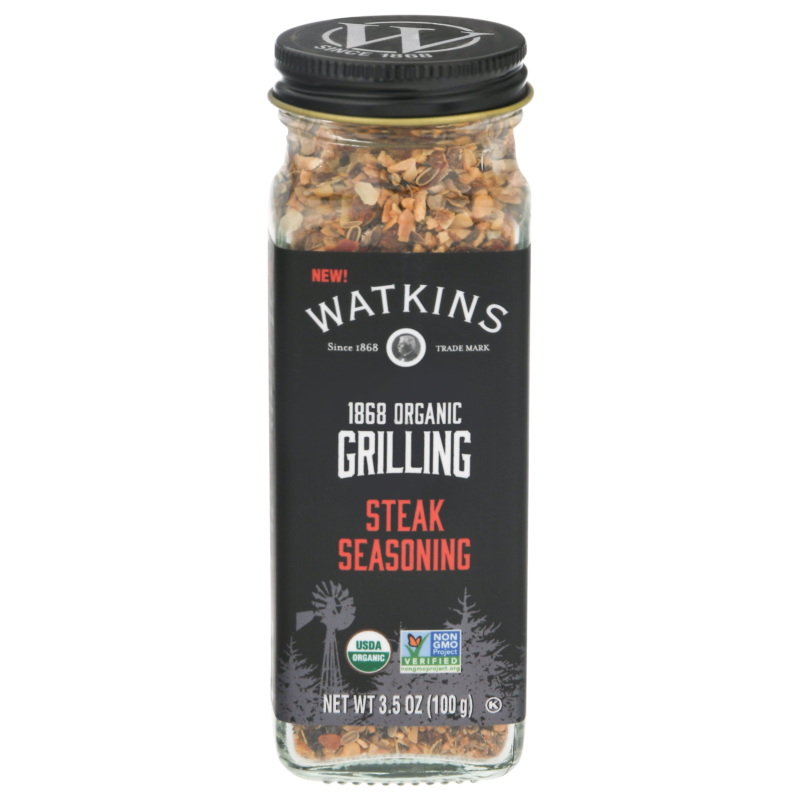 Watkins Organic Grilling Steak Seasoning 3.5 oz - Case of 3