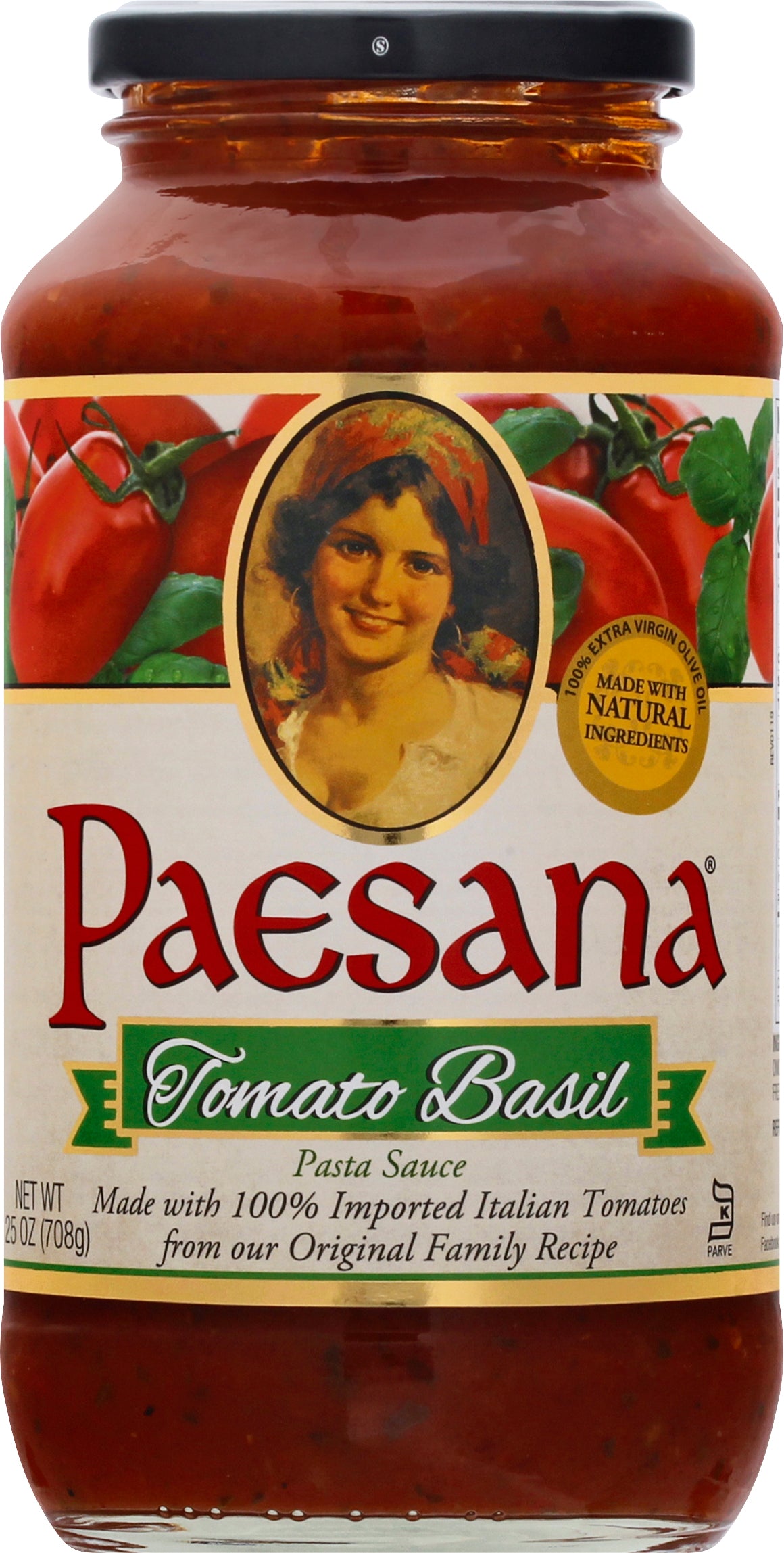 Paesana Tomato Basil Pasta Sauce 25 oz - Case of 6