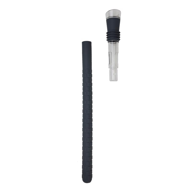 BARY3 - BarY3 Black/Clear Silicone Wine Chill Stick and Pourer