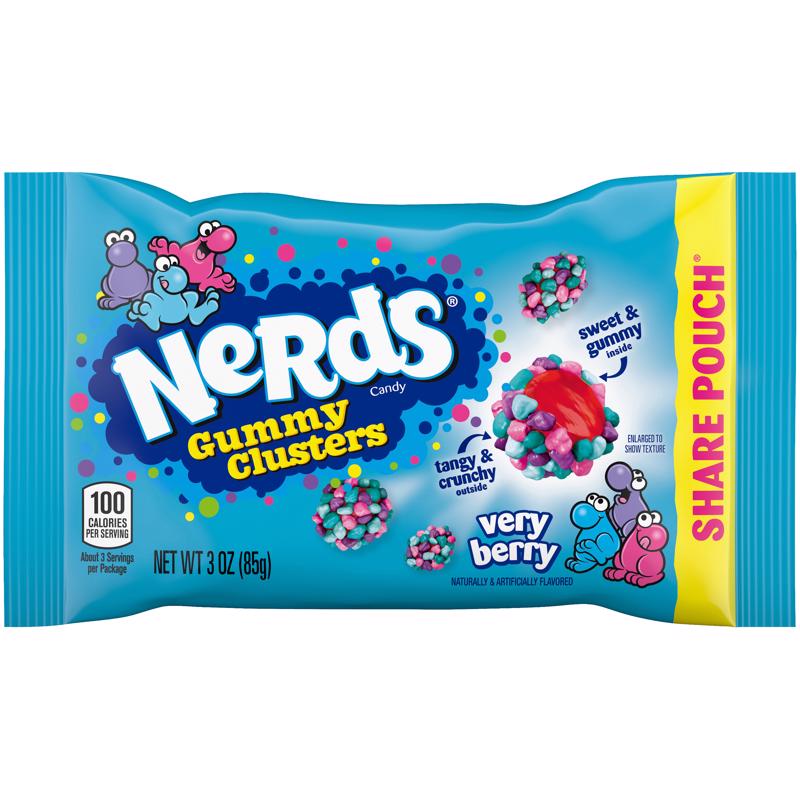 NERDS - Nerds Very Berry Clusters Gummy Candy 3 oz - Case of 12