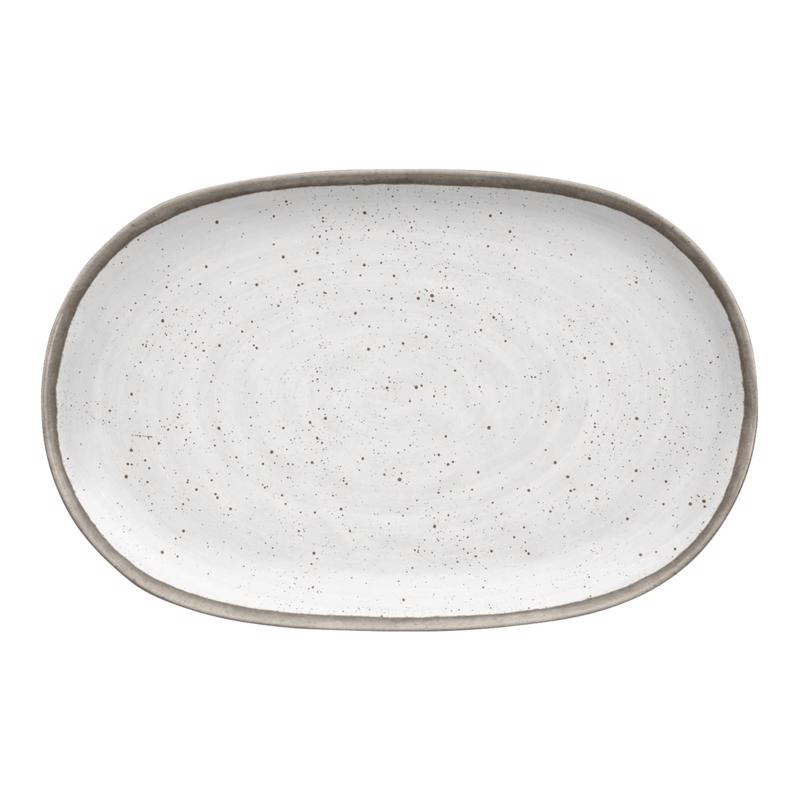 TARHONG - TarHong Gray/White Melamine Kiln Platter 1 each