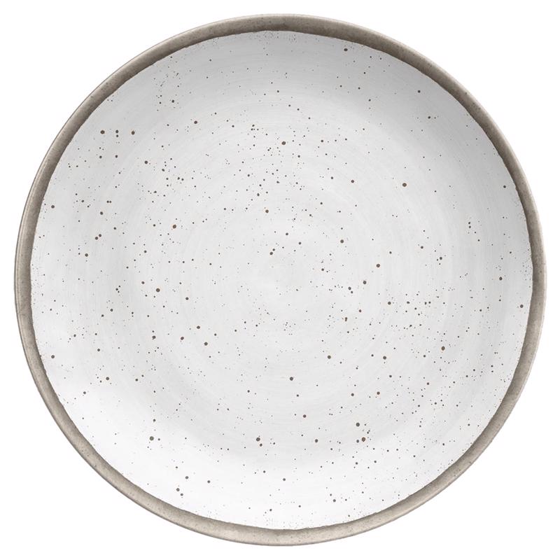 TARHONG - TarHong Gray/White Melamine Kiln Dinner Plate 1 each