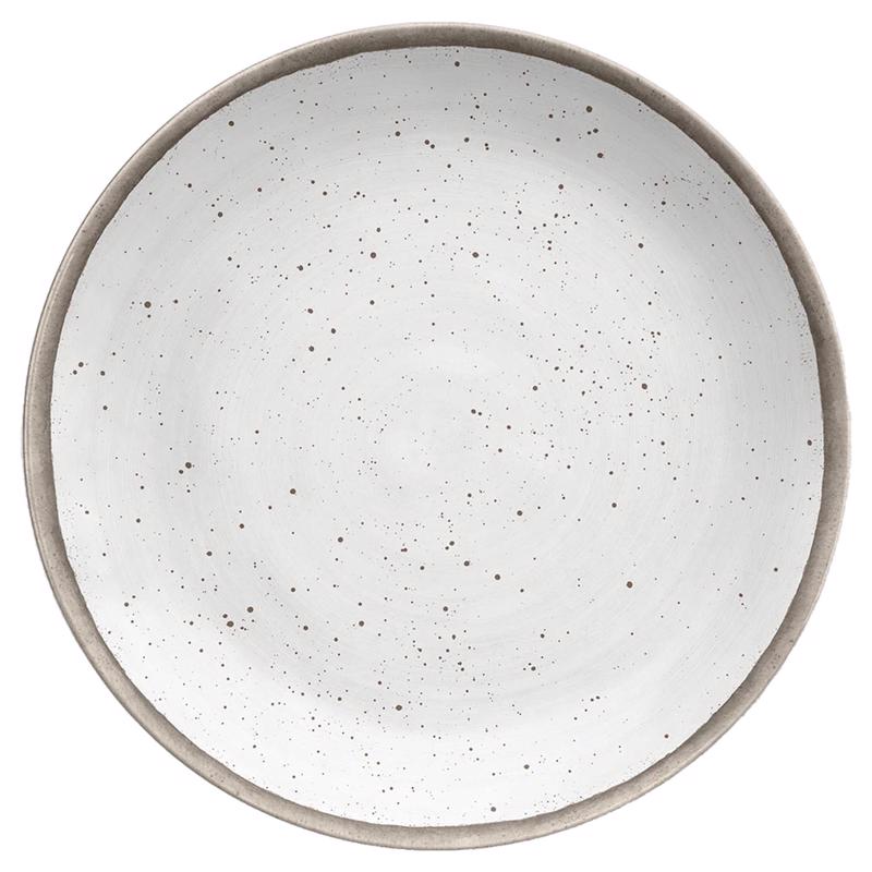 TARHONG - TarHong Gray/White Melamine Kiln Salad Plate 1 each