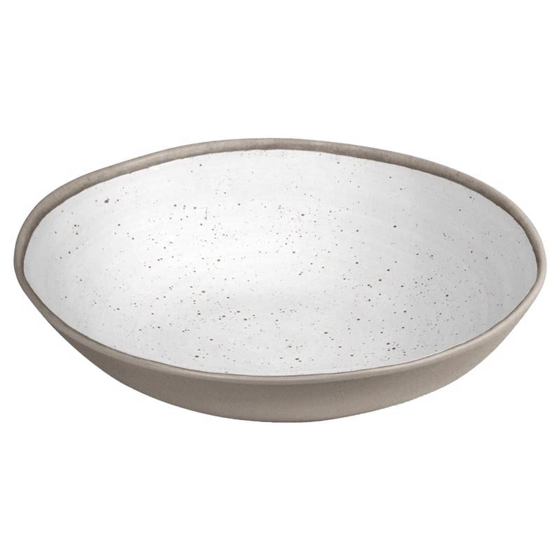 TARHONG - TarHong Gray/White Melamine Kiln Serving Bowl 1 each