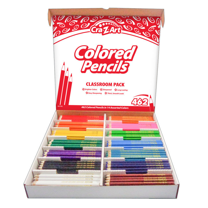 CRA-Z-ART - Colored Pencil Classroom Pack, 14 color, Box of 462