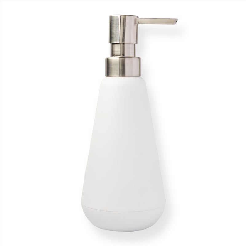 STTELLI - Sttelli Belize Brushed Nickel White Plastic Soap Pump