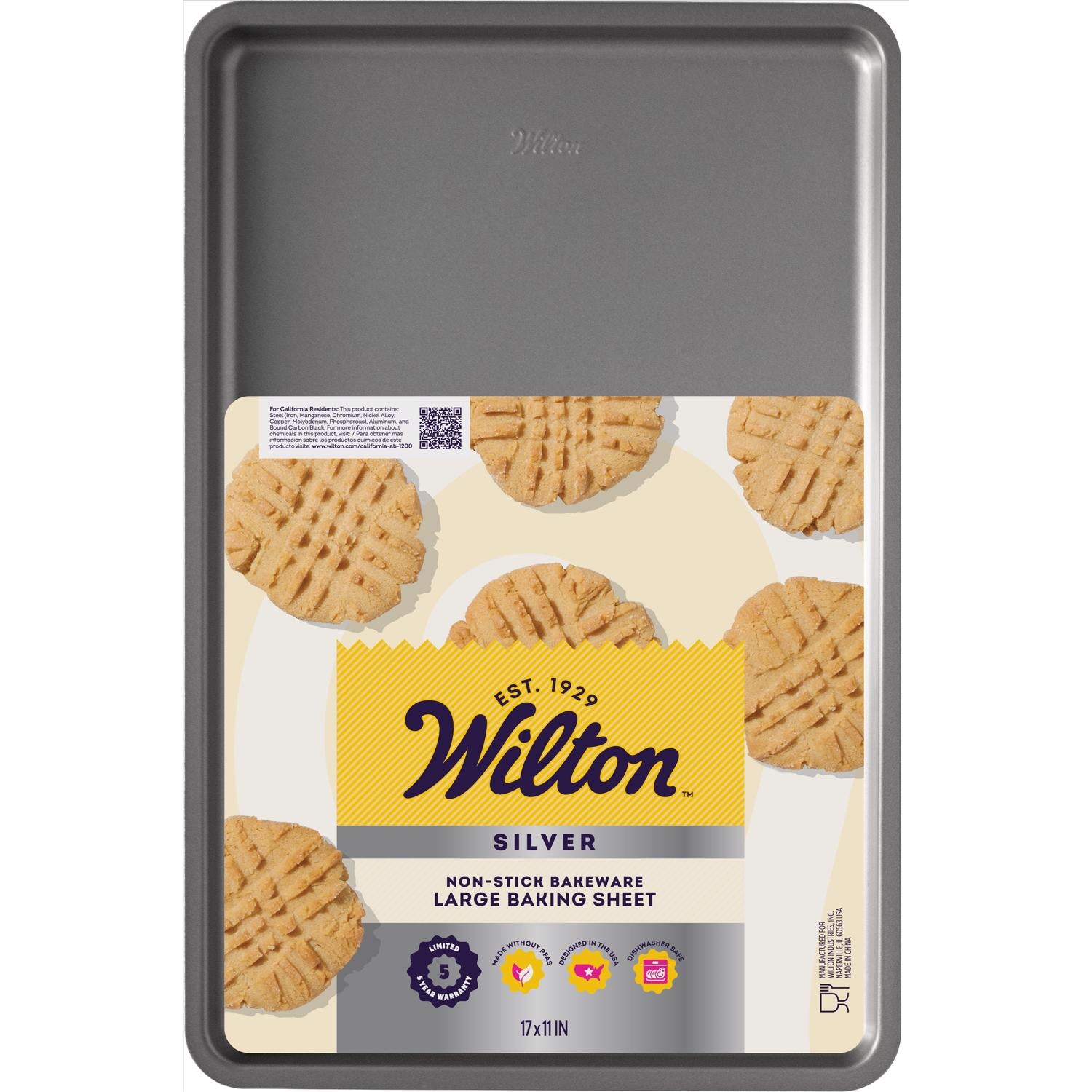 Wilton Silver 11 in. W X 17 in. L Baking Sheet Black 1 pc - Case of 6
