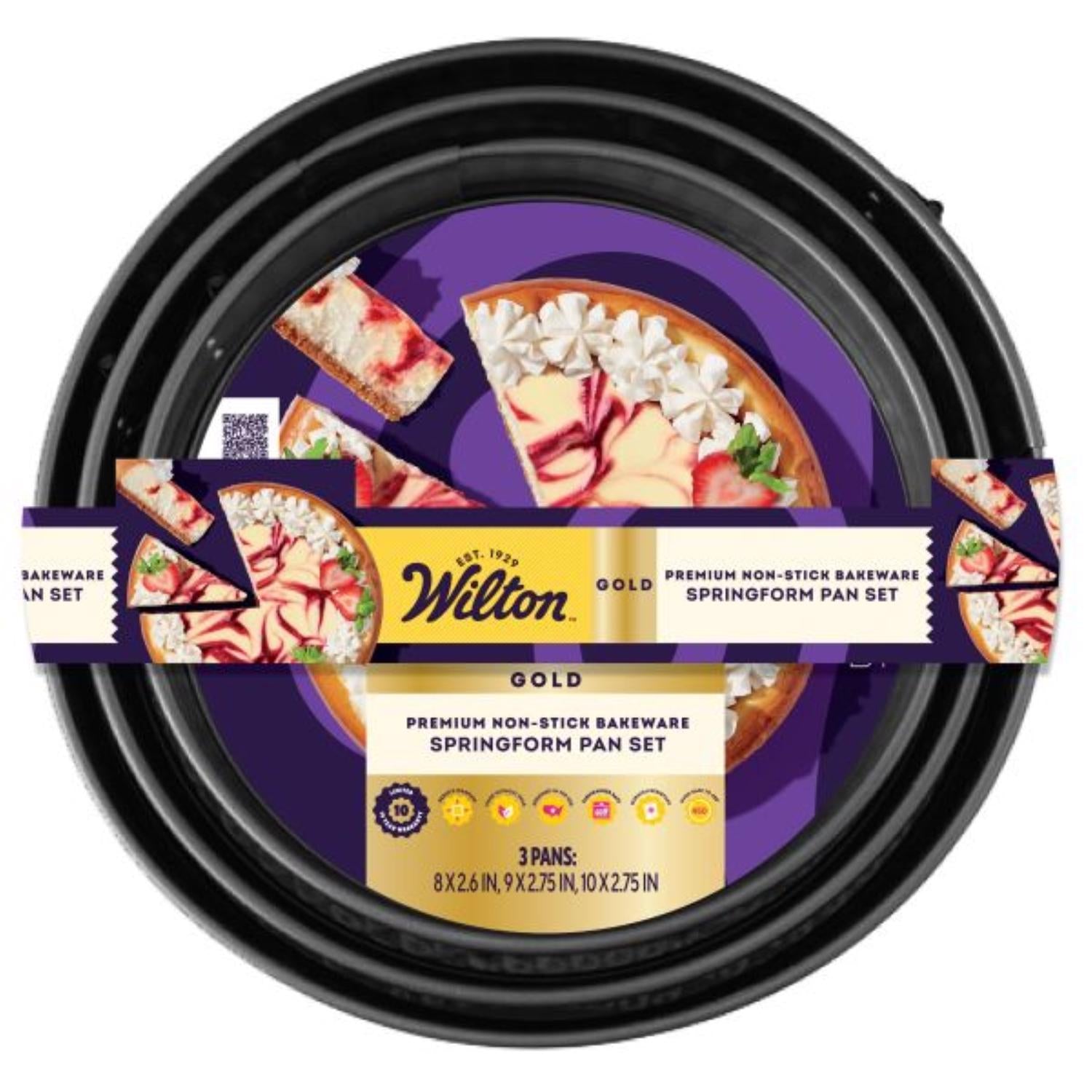 Wilton Gold Set Springform Pan Set Black 3 pc