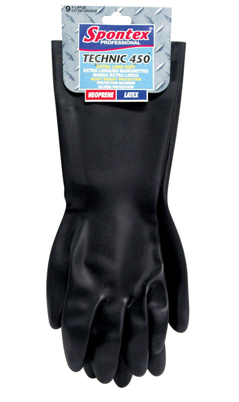 SPONTEX - Spontex Technic 450 Latex/Neoprene Gloves M Black 1 pk