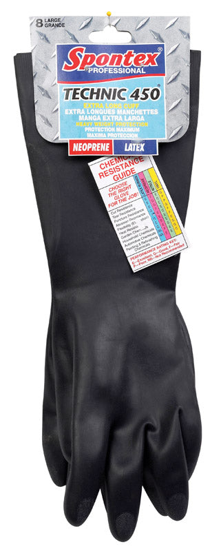 SPONTEX - Spontex Technic 450 Latex/Neoprene Gloves L Black 1 pk