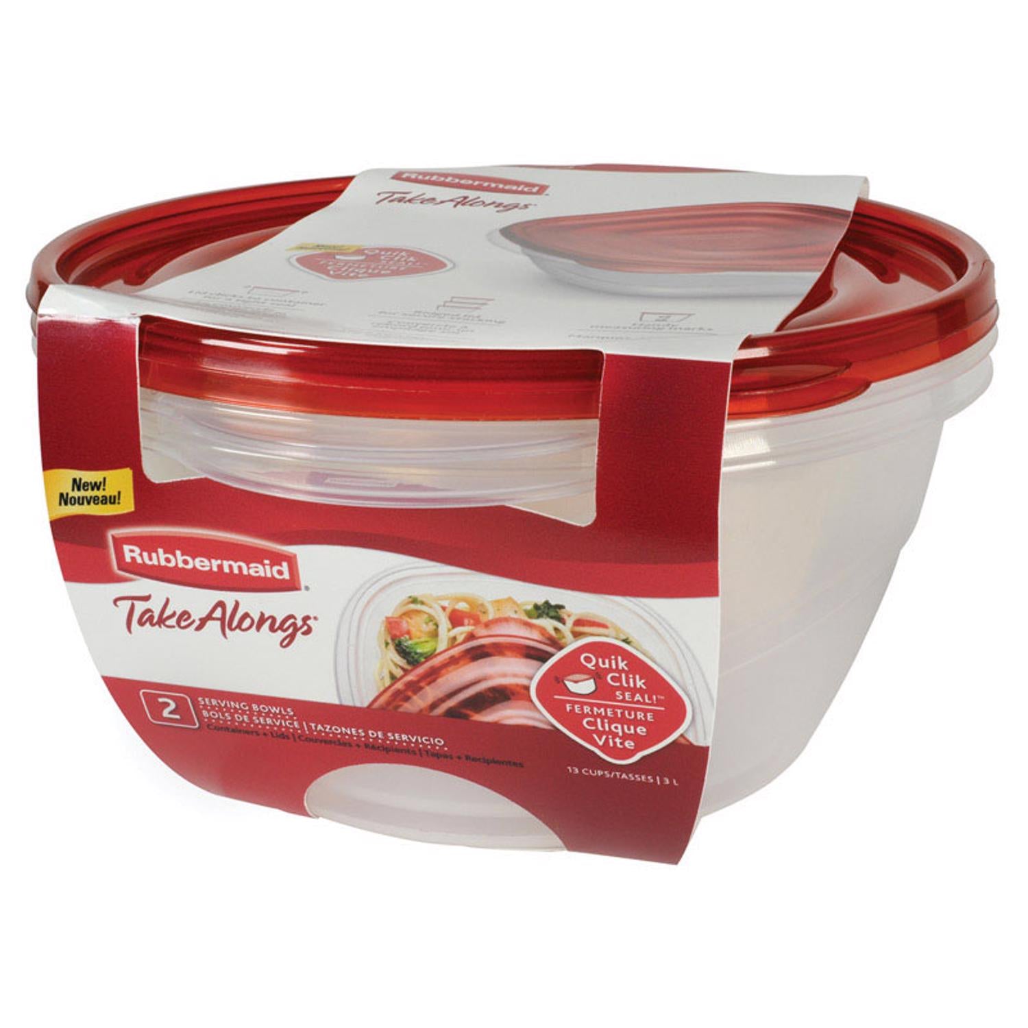 Rubbermaid 13 cups Clear Food Storage Container 2 pk - Case of 2