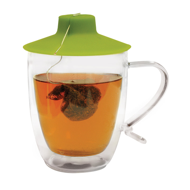 PRIMULA - Primula Clear/White Glass/Silicone Mug with Tea Bag Buddy
