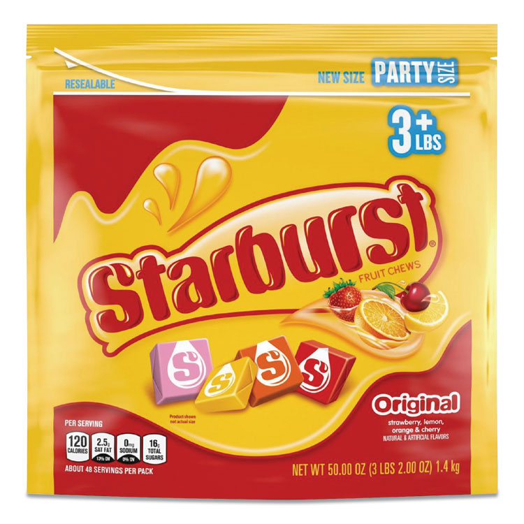 Starburst - Original Fruit Chews, Cherry; Lemon; Orange; Strawberry, 50 oz Bag