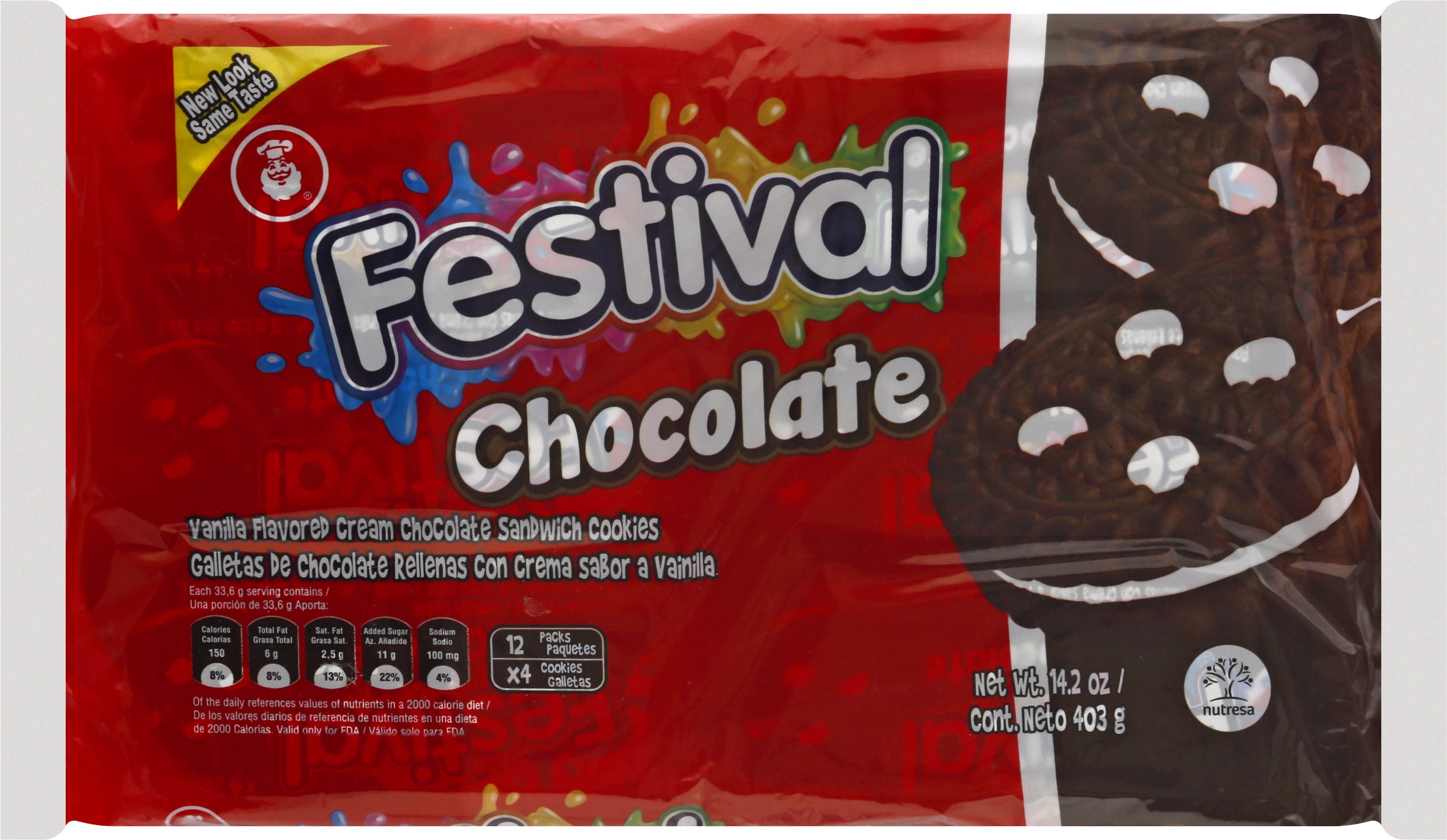 Festival 12 Pack Chocolate Sandwich Cookies 12 ea - Case of 12