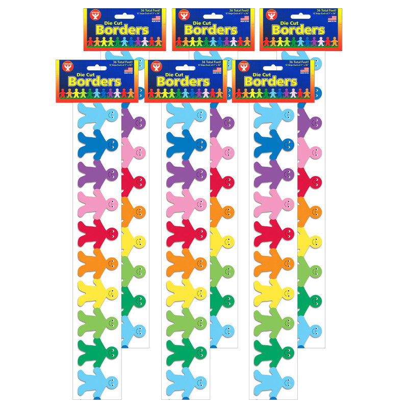 HYGLOSS - Rainbow Kids Mighty Brights™ Border, 36 Feet Per Pack, 6 Packs
