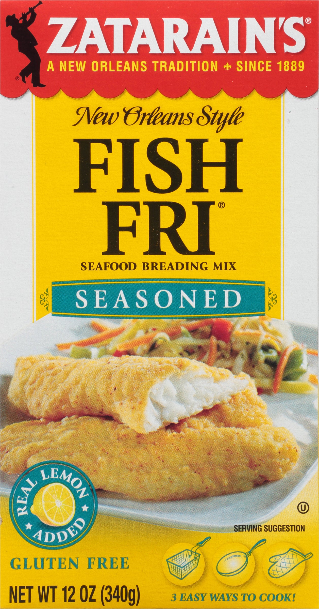 Zatarain's® Fish Fri® Seasoned Seafood Breading Mix 12 oz. Box - Case of 8