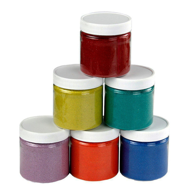HYGLOSS - Colored Sand, 6 oz. Jars, 6 Colors