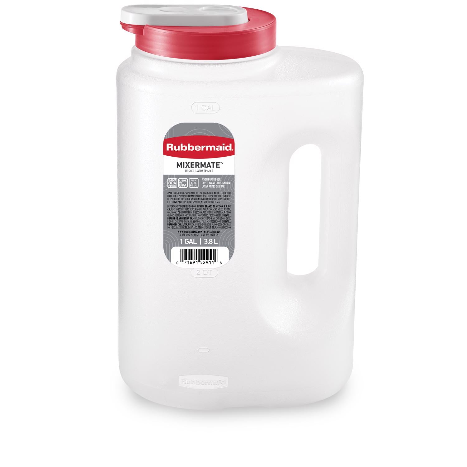Rubbermaid Mixermate 1 gal Clear Mixing Bottle 1 pk - Case of 2